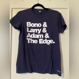 U2 American apparel size L navy tee shirt